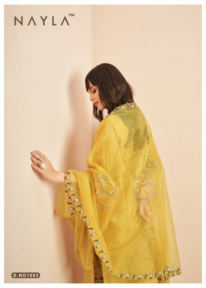 Nayla Begum Cotton Work Designer Kurti With Bottom Dupatta Wholesale Online
